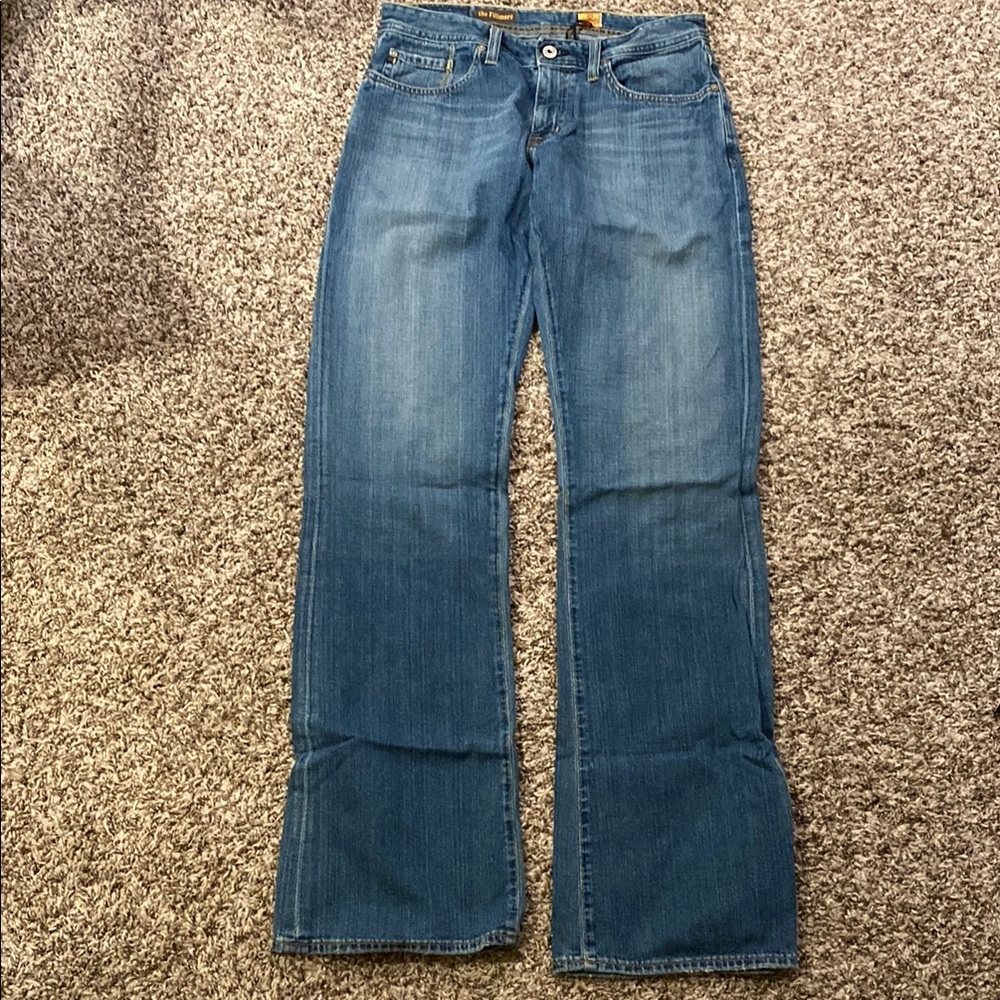 Ag Adriano Goldschmied Blue Straight Leg Jeans